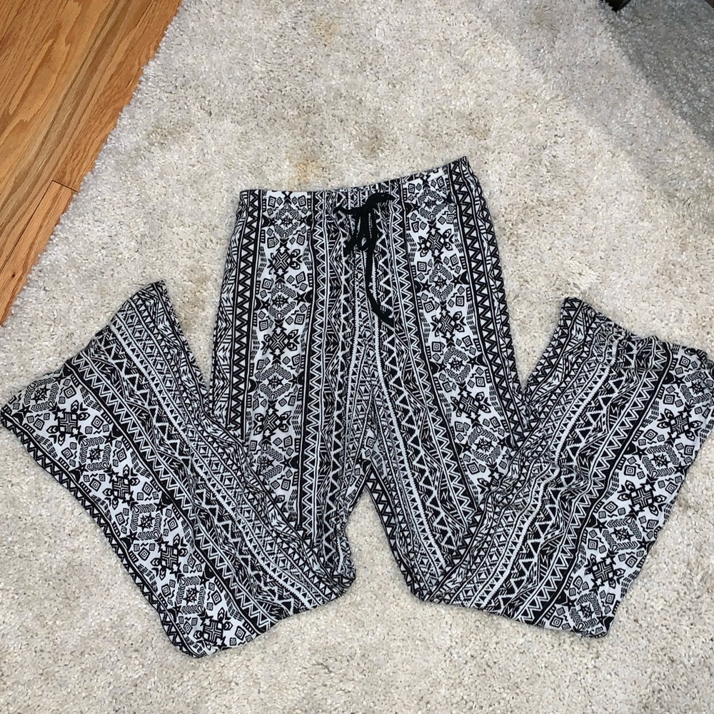 Tribal long flowey boot cut pants